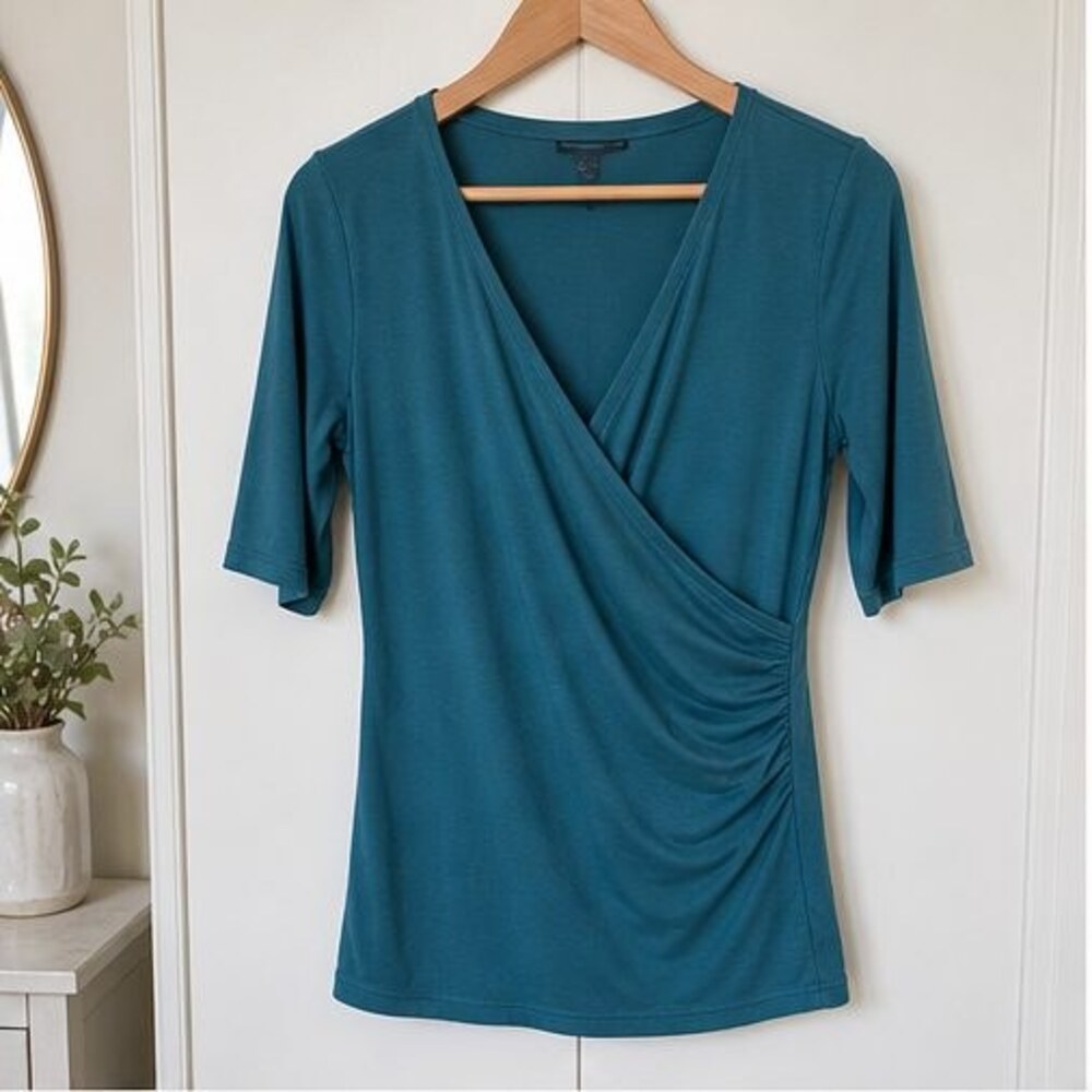 Cream V Neck Top